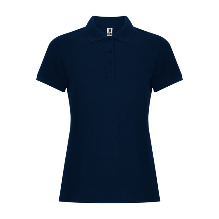 Polo de algodón y poliéster para mujer slim Roly Direct Pegaso Premium color azul marino segunda vista