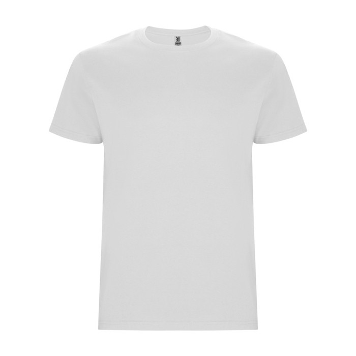 Camiseta de algodón de manga corta 190 g/m2 Roly Direct Stafford color blanco segunda vista