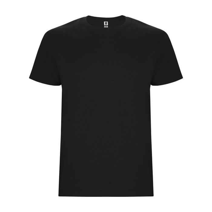 Camiseta de algodón de manga corta 190 g/m2 Roly Direct Stafford color negro segunda vista
