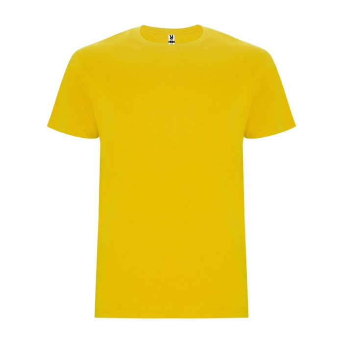 Camiseta de algodón de manga corta 190 g/m2 Roly Direct Stafford color amarillo segunda vista
