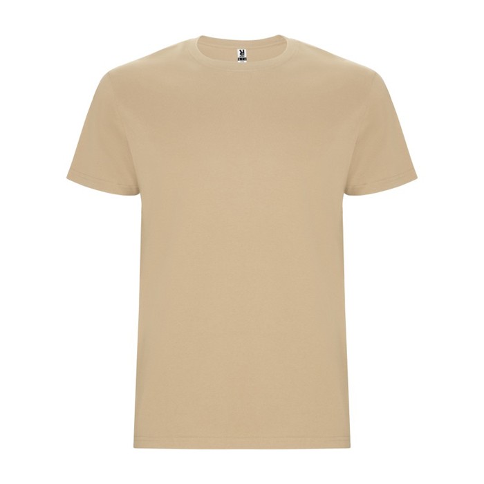 Camiseta de algodón de manga corta 190 g/m2 Roly Direct Stafford color arena segunda vista