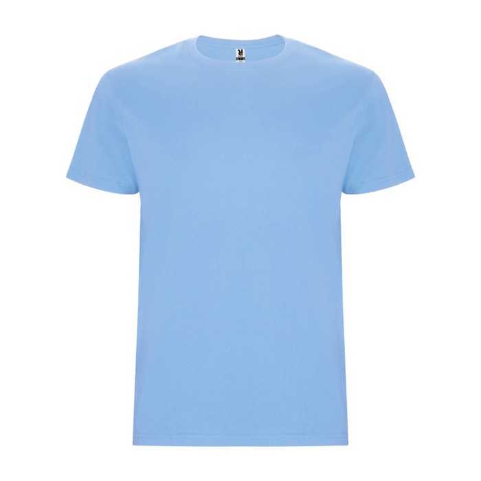 Camiseta de algodón de manga corta 190 g/m2 Roly Direct Stafford color azul claro segunda vista
