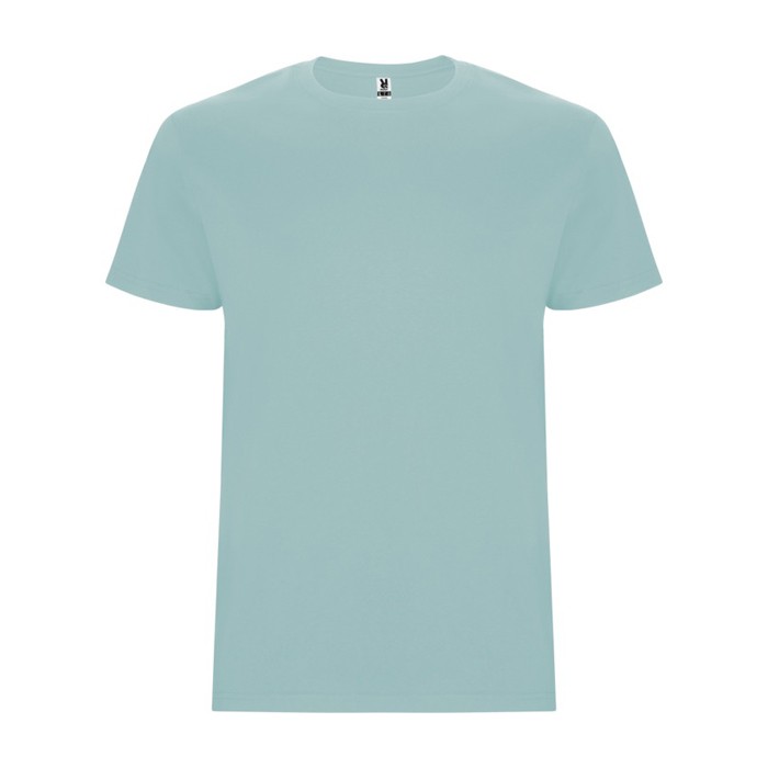 Camiseta de algodón de manga corta 190 g/m2 Roly Direct Stafford color azul desteñido segunda vista