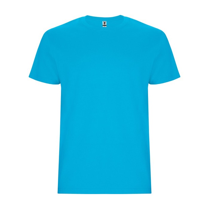 Camiseta de algodón de manga corta 190 g/m2 Roly Direct Stafford color turquesa segunda vista