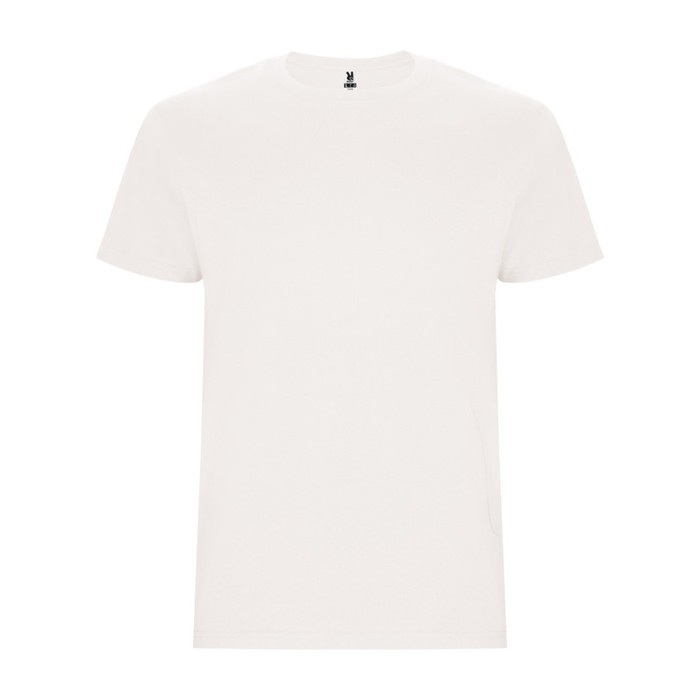 Camiseta de algodón de manga corta 190 g/m2 Roly Direct Stafford color blanco roto segunda vista