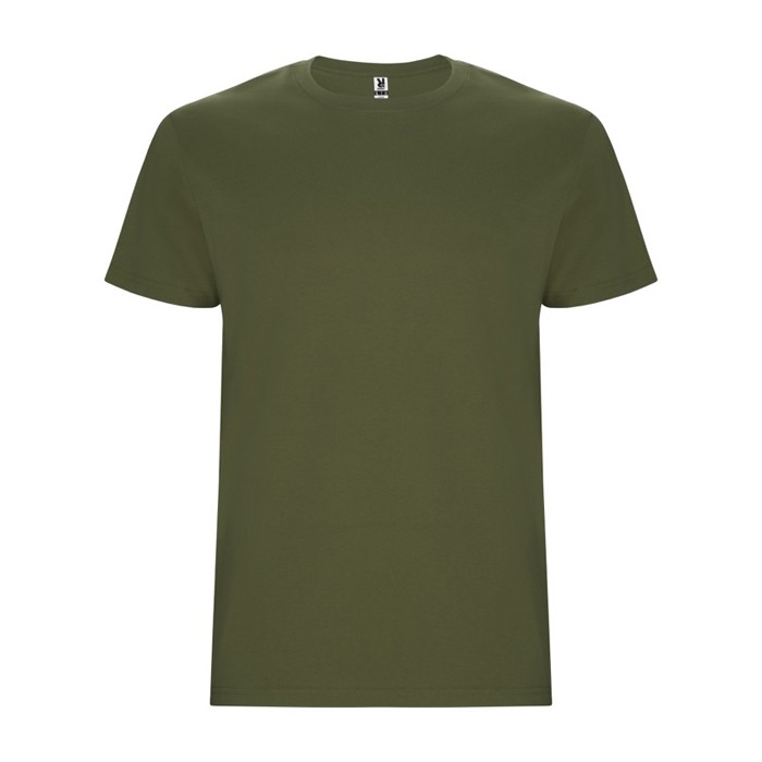 Camiseta de algodón de manga corta 190 g/m2 Roly Direct Stafford color verde militar segunda vista