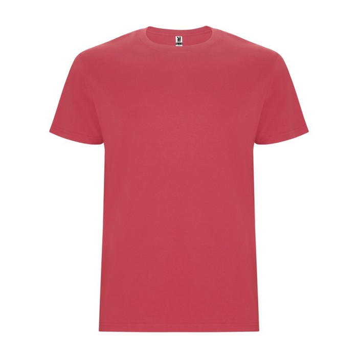 Camiseta de algodón de manga corta 190 g/m2 Roly Direct Stafford color rojo desaturado segunda vista