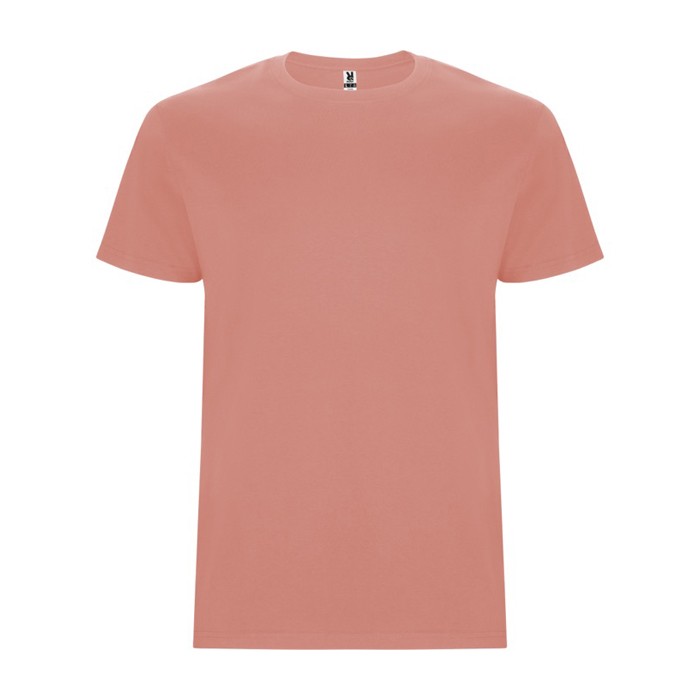 Camiseta de algodón de manga corta 190 g/m2 Roly Direct Stafford color marrón anaranjado segunda vista