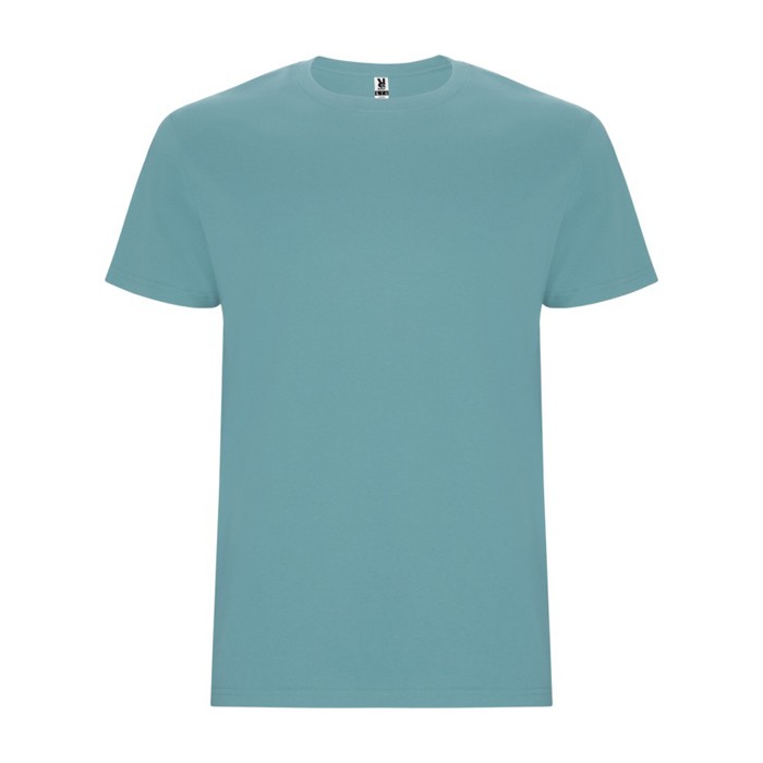 Camiseta de algodón de manga corta 190 g/m2 Roly Direct Stafford color azul grisáceo segunda vista