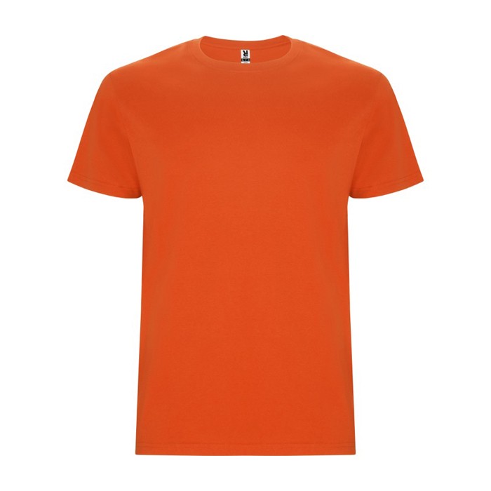 Camiseta de algodón de manga corta 190 g/m2 Roly Direct Stafford color naranja segunda vista