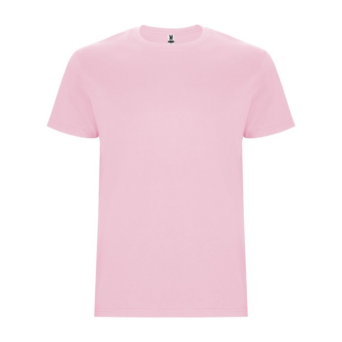 Camiseta de algodón de manga corta 190 g/m2 Roly Direct Stafford color rosa claro segunda vista