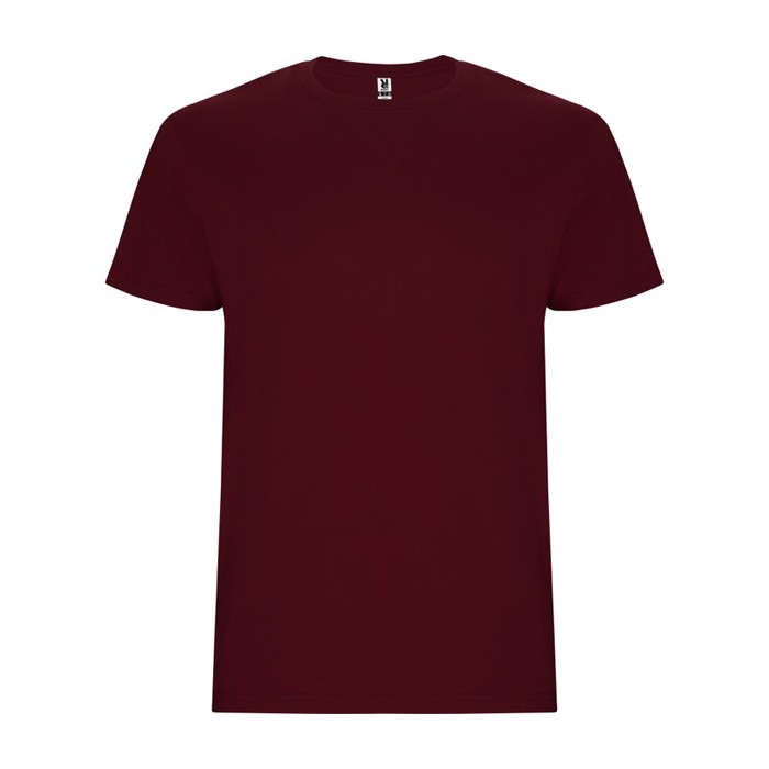 Camiseta de algodón de manga corta 190 g/m2 Roly Direct Stafford color granate segunda vista