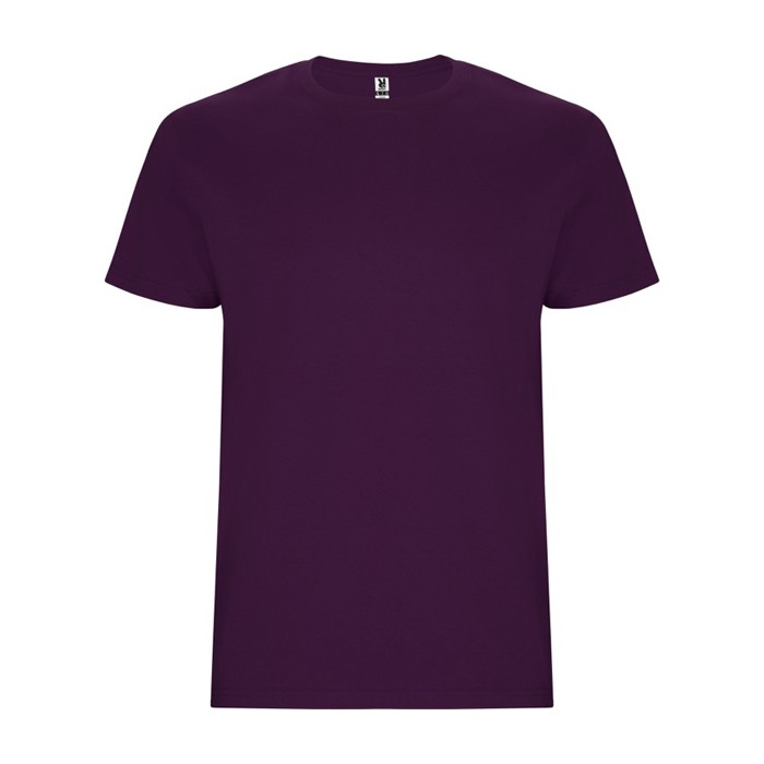 Camiseta de algodón de manga corta 190 g/m2 Roly Direct Stafford color morado segunda vista