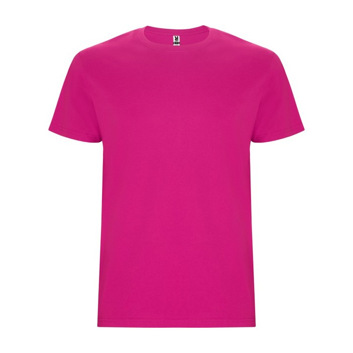 Camiseta de algodón de manga corta 190 g/m2 Roly Direct Stafford color rosa segunda vista