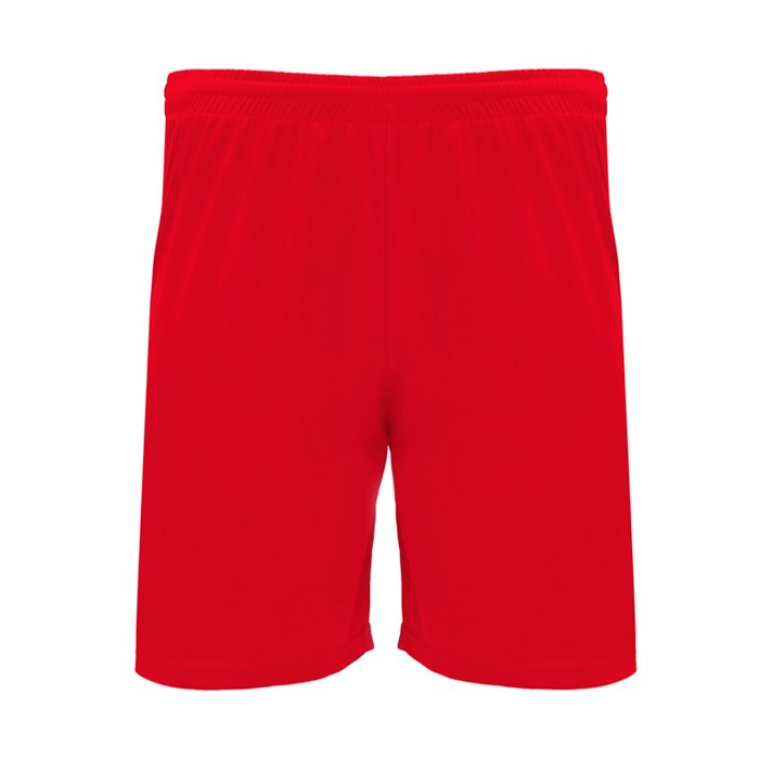 Pantalón deportivo corto de poliéster 140 g/m2 Roly Direct Dortmund color rojo segunda vista Pantalón deportivo corto de poliéster 140 g/m2 Roly Direct Dortmund color rojo segunda vista