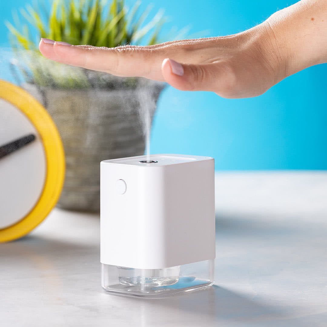 Dispensador de alcohol para la piel publicidad