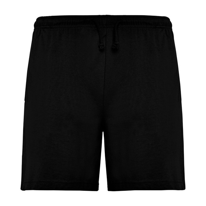 Pantalón corto unisex con cintura elástica 200 g/m2 Roly Direct Sport color negro segunda vista Pantalón corto unisex con cintura elástica 200 g/m2 Roly Direct Sport color negro segunda vista