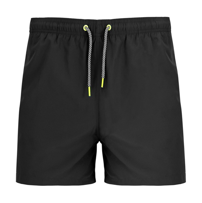 Bañador de poliéster adulto con detalles a contraste 100 g/m2 Roly Direct Balos color negro segunda vista