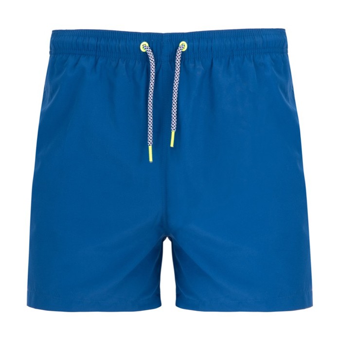 Bañador de poliéster adulto con detalles a contraste 100 g/m2 Roly Direct Balos color azul real segunda vista