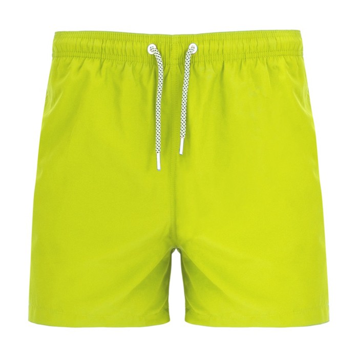 Bañador de poliéster adulto con detalles a contraste 100 g/m2 Roly Direct Balos color verde lima segunda vista
