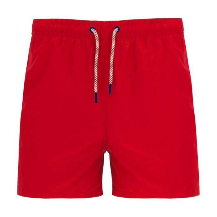 Bañador de poliéster adulto con detalles a contraste 100 g/m2 Roly Direct Balos color rojo segunda vista
