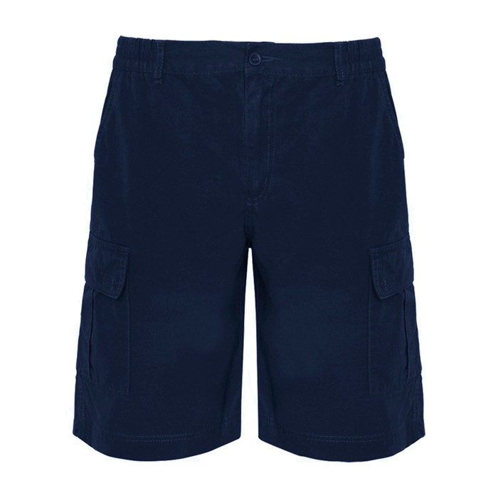 Bermuda corta con bolsillos hecha de algodón 200 g/m2 Roly Direct Amazonas color azul marino segunda vista Bermuda corta con bolsillos hecha de algodón 200 g/m2 Roly Direct Amazonas color azul marino segunda vista