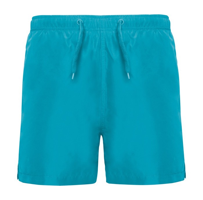 Bañador de poliéster con dos bolsillos laterales 100 g/m2 Roly Direct Aqua color turquesa segunda vista