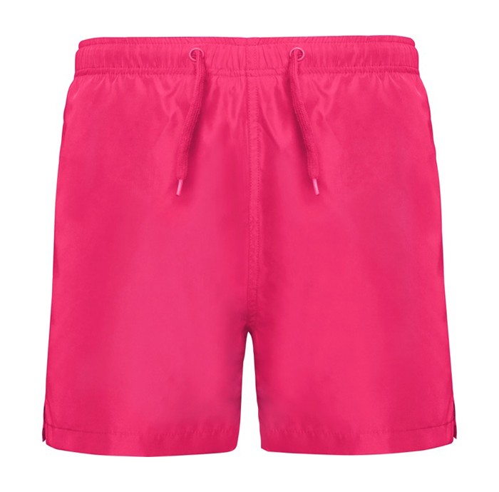 Bañador de poliéster con dos bolsillos laterales 100 g/m2 Roly Direct Aqua color rosa fluorescente segunda vista