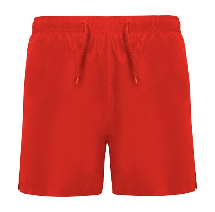Bañador de poliéster con dos bolsillos laterales 100 g/m2 Roly Direct Aqua color rojo segunda vista