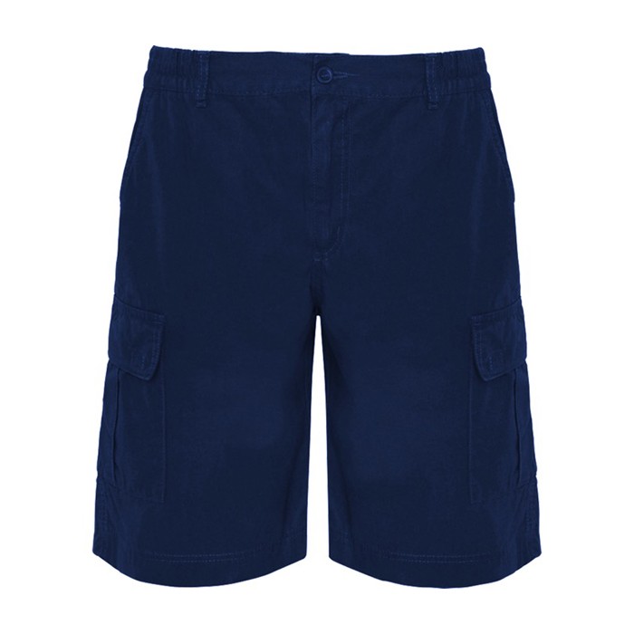 Bermuda corta laboral de algodón y poliéster 200 g/m2 Roly Armour color azul marino segunda vista Bermuda corta laboral de algodón y poliéster 200 g/m2 Roly Armour color azul marino segunda vista