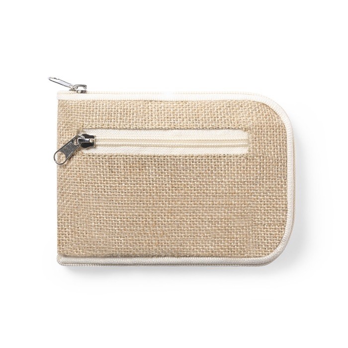 Bolsa de algodón y yute plegada