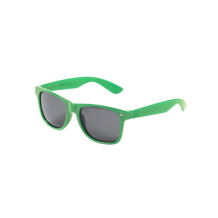 Gafas de sol de RPET con lente negro con protección UV400 color verde primera vista