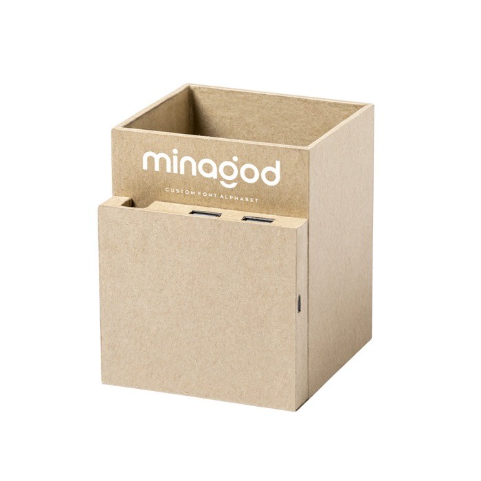 Lapicero ecológico multifunción color marrón claro vista principal