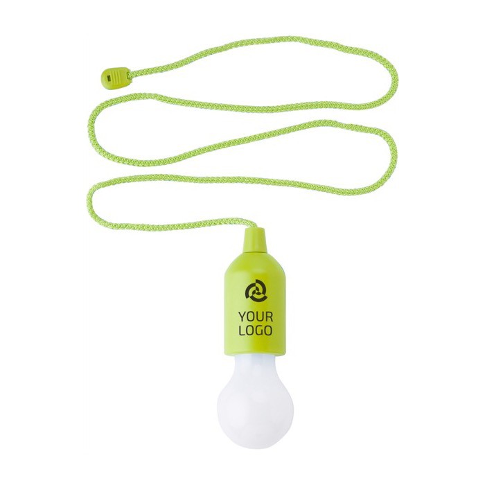 Bombilla LED personalizable de colores con cuerda colgante a juego color verde claro primera vista Bombilla LED personalizable de colores con cuerda colgante a juego color verde claro primera vista