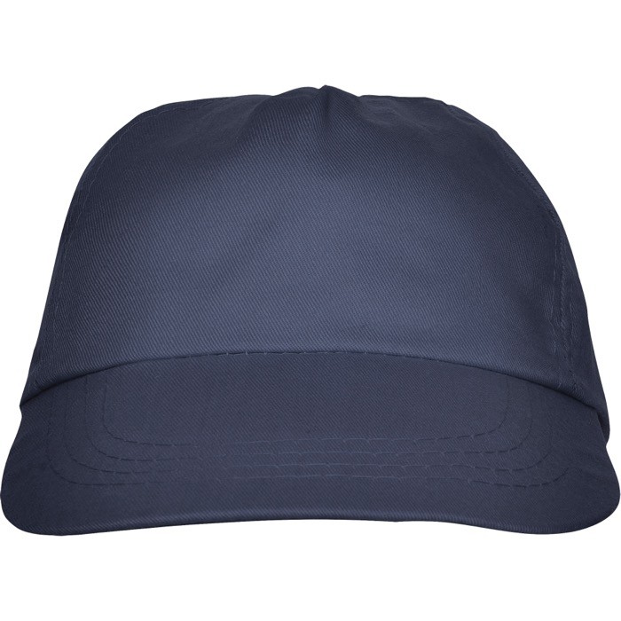 Gorra de 5 paneles con cinta interior antisudoral 165 g/m2 color azul marino segunda vista