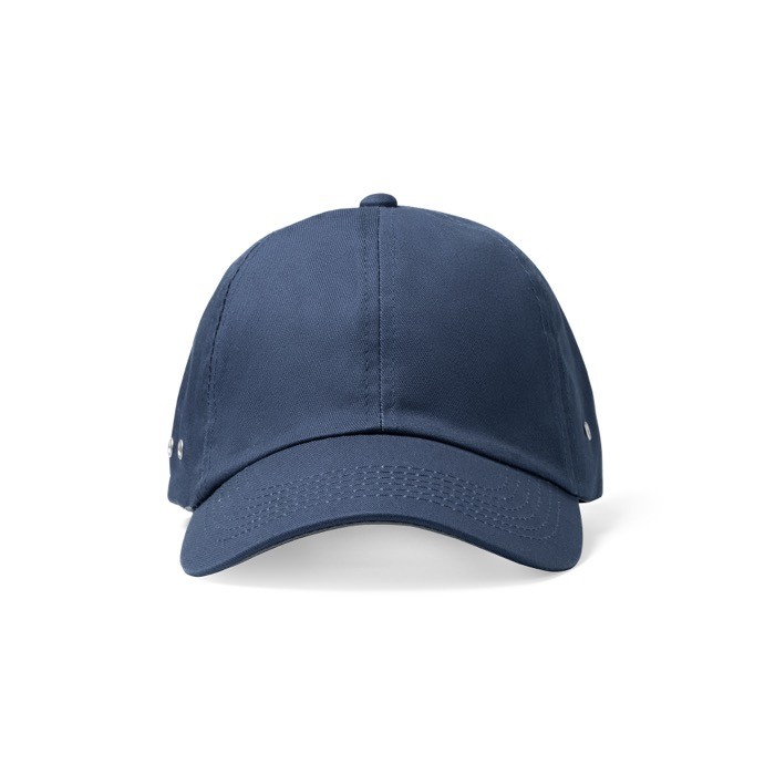 Gorra estilo casual con 6 paneles y ojales metálicos laterales color marrón grisáceo segunda vista