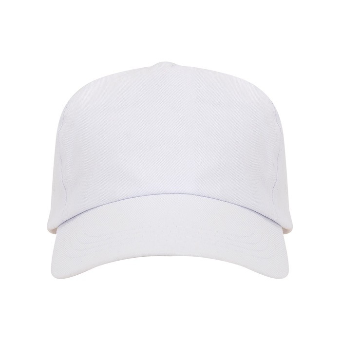 Gorra de algodón con cierre ajustable de velcro y orificios color blanco segunda vista