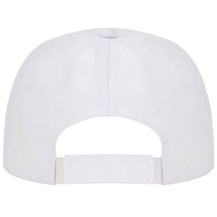 Gorra de algodón con cierre ajustable de velcro y orificios color blanco vista detalle 1