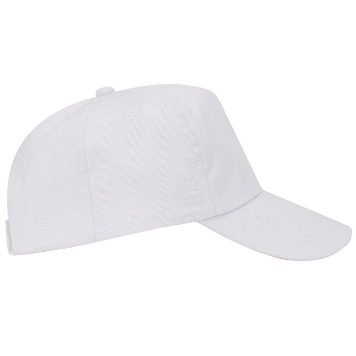 Gorra de algodón con cierre ajustable de velcro y orificios color blanco vista detalle 2