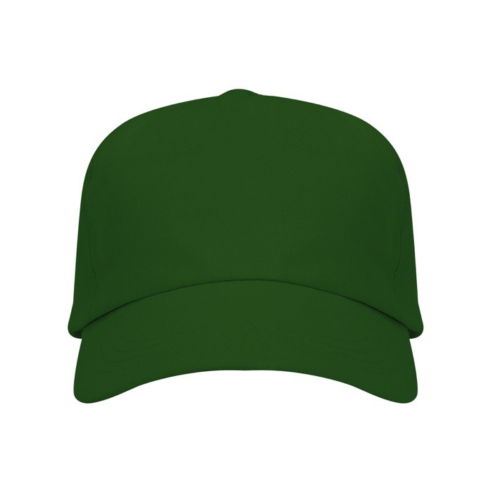 Gorra de algodón con cierre ajustable de velcro y orificios color verde oscuro segunda vista