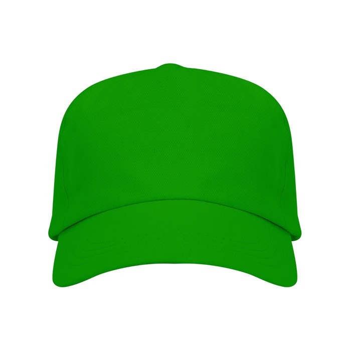 Gorra de algodón con cierre ajustable de velcro y orificios color verde segunda vista