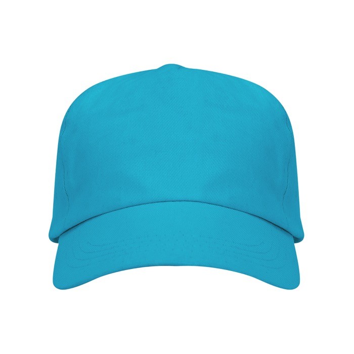 Gorra de algodón con cierre ajustable de velcro y orificios color azul claro segunda vista