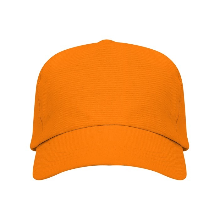 Gorra de algodón con cierre ajustable de velcro y orificios color naranja segunda vista