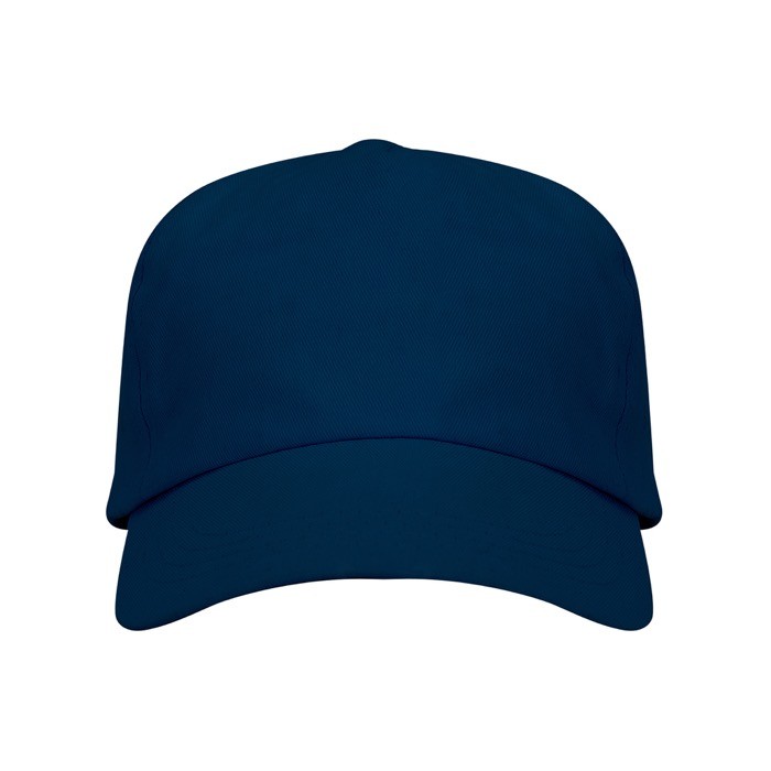 Gorra de algodón con cierre ajustable de velcro y orificios color azul marino segunda vista