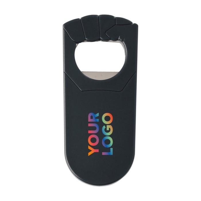 Abrebotellas con forma de puño color negro segunda vista