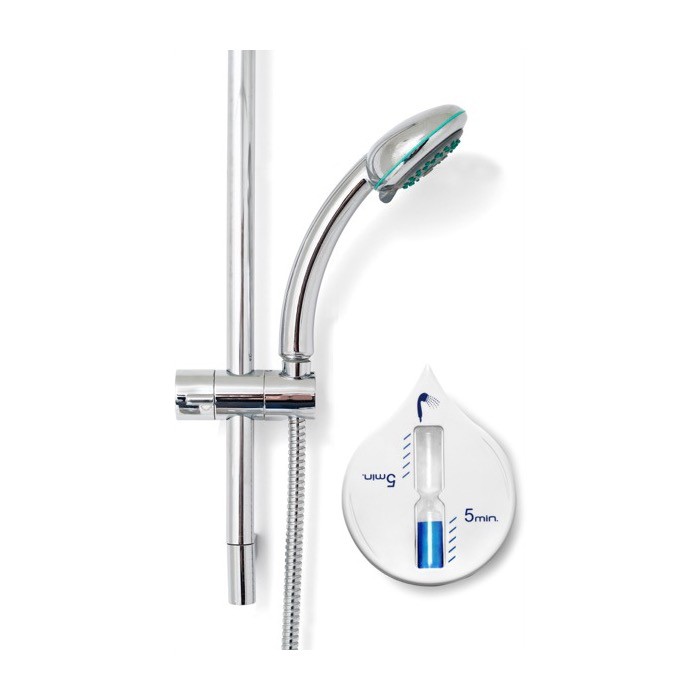 Reloj de arena de plástico de 5 minutos ideal para la ducha color blanco cuarta vista Reloj de arena de plástico de 5 minutos ideal para la ducha color blanco cuarta vista