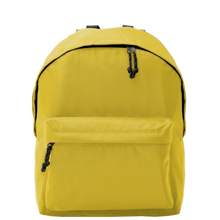 Mochila de poliéster 900D multiusos con compartimento principal color amarillo segunda vista