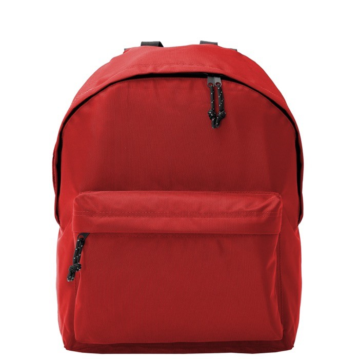Mochila de poliéster 900D multiusos con compartimento principal color rojo segunda vista