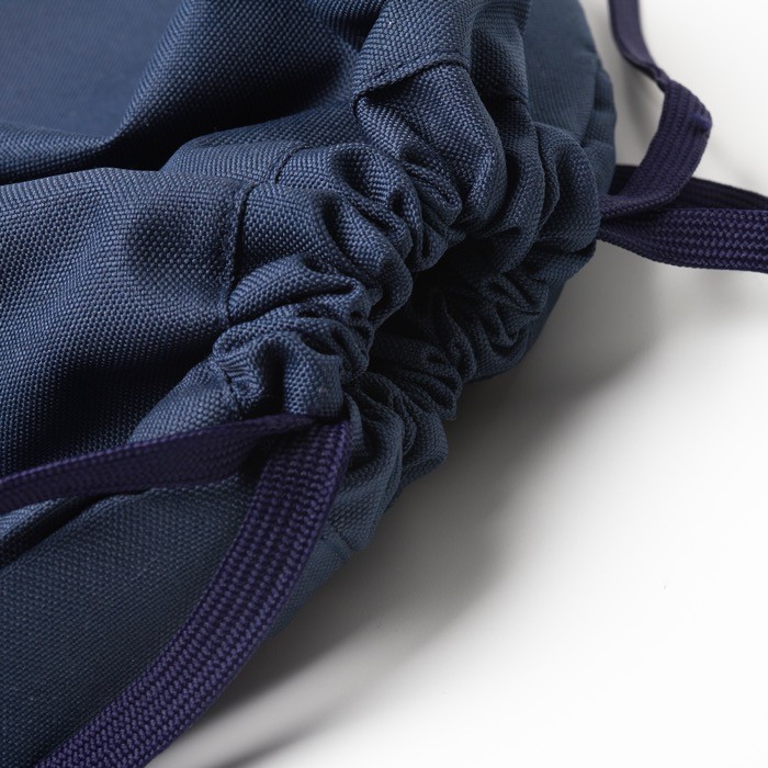 Mochila de cuerdas estilo deportiva de poliéster 150 g/m2 color azul marino vista detalle 1