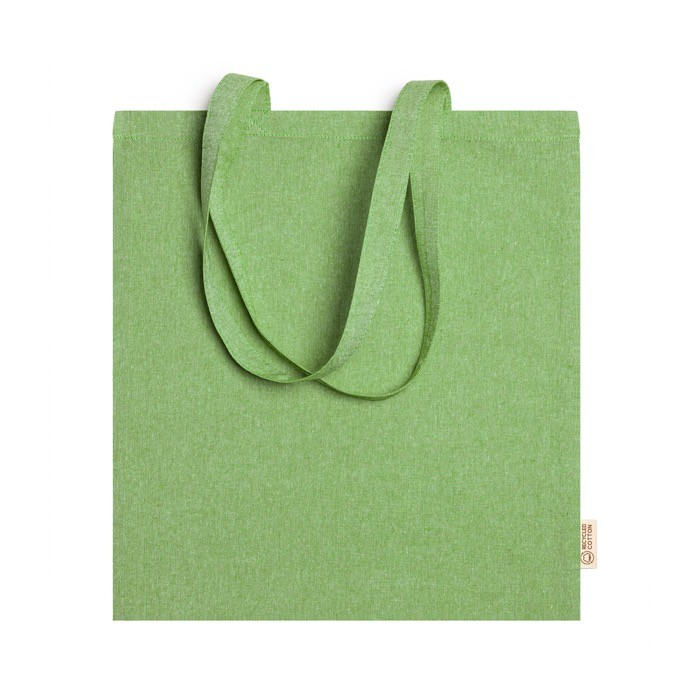 Bolsa de algodón reciclado a color resistente 8kg 120 g/m2 Eco Recycle color verde menta segunda vista